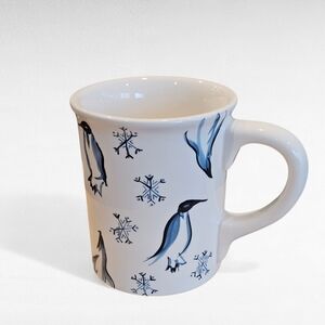 Eddie Bauer Penguin Snowflake Heavy Duty Coffee Cup Mug 16oz